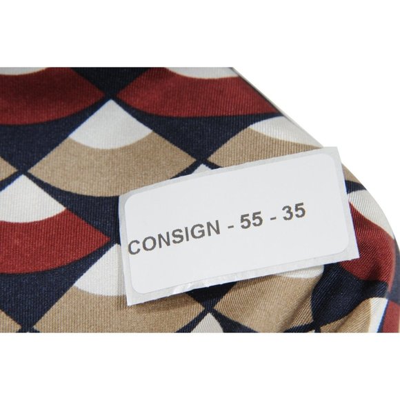 Dolce & Gabbana Mens Button Down Pajama Shirt 42 XL Red Tan Geometric 100% Silk - Picture 9 of 9